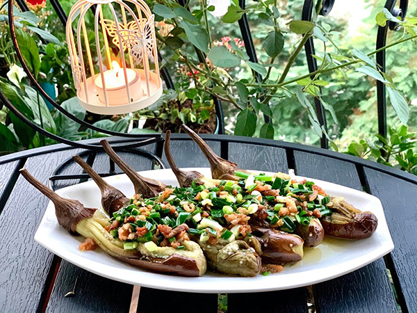 Cà Tím Nướng Mỡ Hành